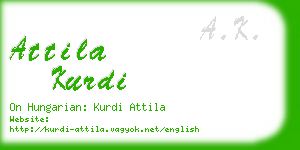 attila kurdi business card